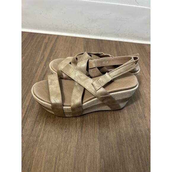 Antelope Tan Platform Sandals Sz 37 - Picture 3 of 5
